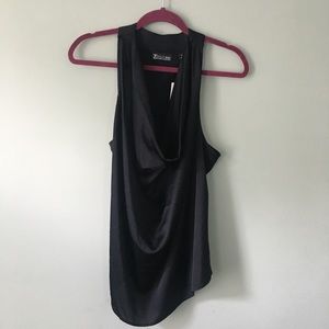 NWT New York & Company Black Scoop Neck Blouse. XL